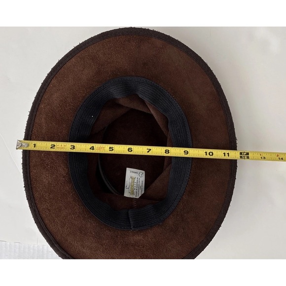 Barmah Australia Foldaway Bronco Leather Hat Brown Men S 1060 Waterproof 50+ UPF - Picture 14 of 16
